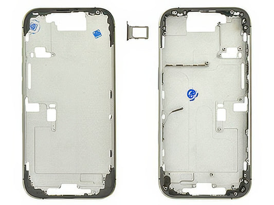 Frame in metallo + Tasti Laterali + Sportellino Natural Titanium per Apple iPhone 16 Pro