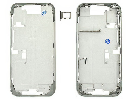 Frame in metallo + Tasti Laterali + Sportellino Sim Bianco per Apple iPhone 16 Pro