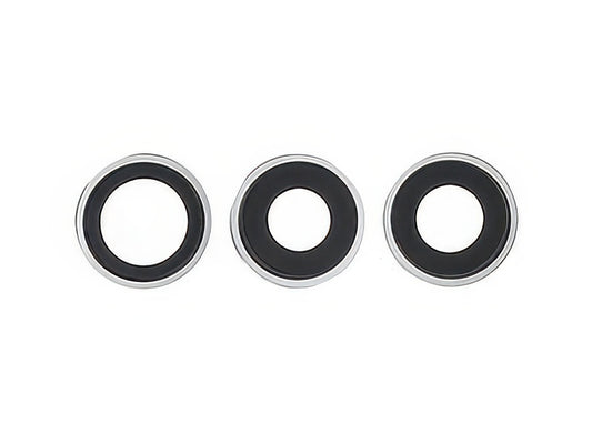 Anello Esterno Camera Posteriore Kit 3 Camere Bianco per Apple iPhone 16 Pro