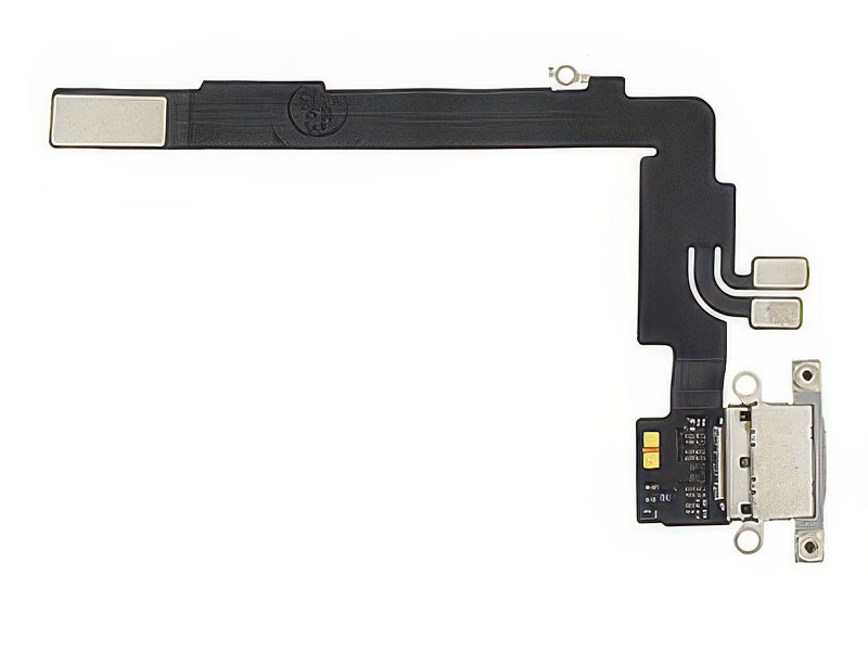 Flat Cable + Connettore Ricarica Titanium Bianco senza logo per Apple iPhone 16 Pro Max