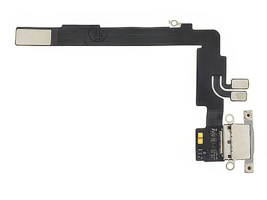 Flat Cable + Connettore Ricarica Titanium Bianco senza logo per Apple iPhone 16 Pro Max