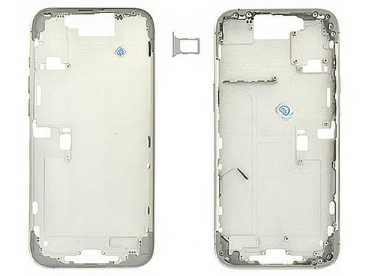 Frame in metallo + Tasti Laterali + Sportellino Sim Bianco per Apple iPhone 16 Pro Max