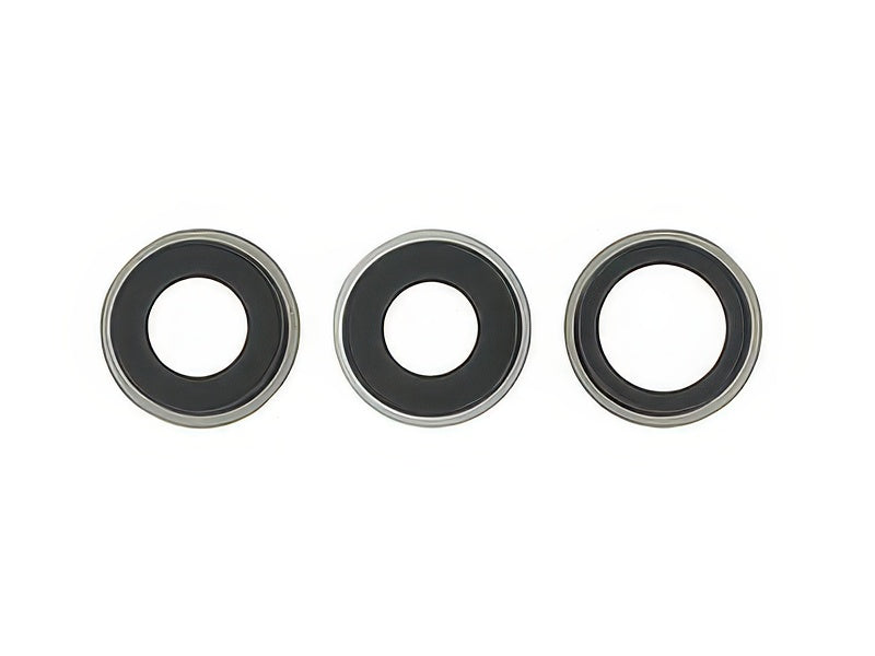 Anello Esterno Camera Posteriore Kit 3 Camere Argento per Apple iPhone 16 Pro Max