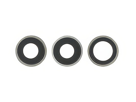Anello Esterno Camera Posteriore Kit 3 Camere Argento per Apple iPhone 16 Pro Max