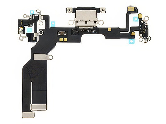 Flat cable + Connettore Ricarica + Microfono Nero senza logo per Apple iPhone 17e - versione Apple iPhone 16e
