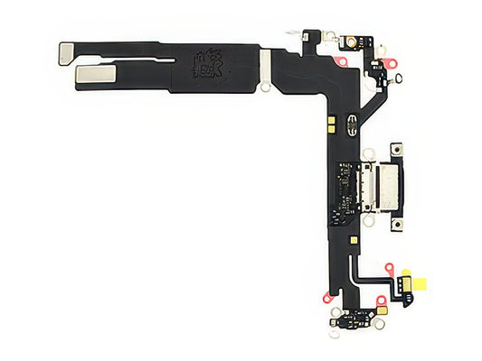 Flat Cable + Connettore Ricarica + Microfono Nero senza logo per Apple iPhone 17