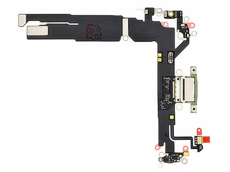 Flat Cable + Connettore Ricarica + Microfono Verde senza logo per Apple iPhone 17