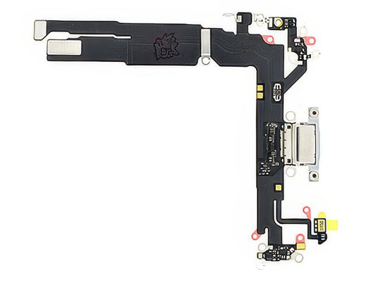 Flat Cable + Connettore Ricarica + Microfono Bianco senza logo per Apple iPhone 17