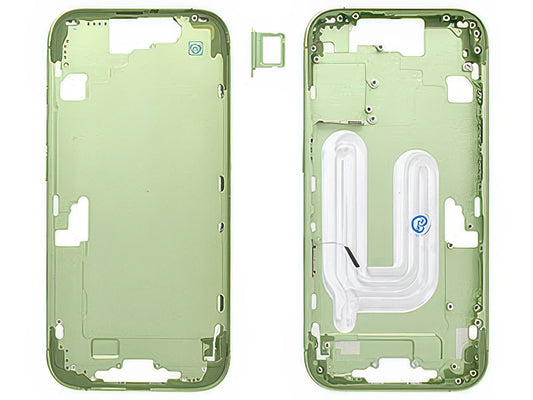 Frame in metallo + Tasti Laterali Verde per Apple iPhone 17