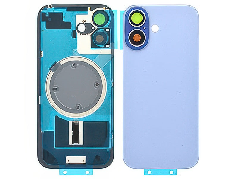 Cover Batteria Magnetica + Vetrino Camera Azzurro Nebbia per Apple iPhone 17