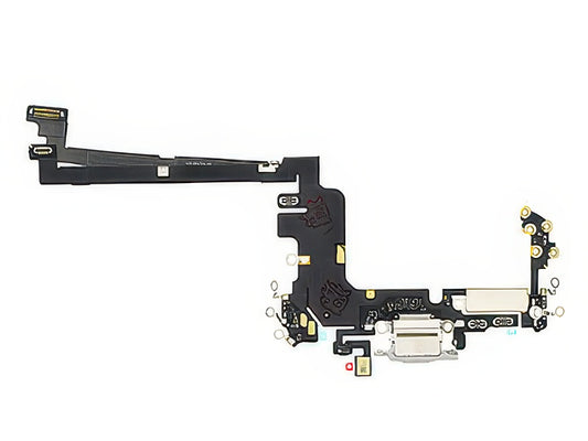 Flat Cable + Connettore Ricarica Vers. Sim + Esim Argento senza logo per Apple iPhone 17 Pro