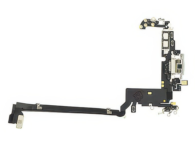Flat Cable + Connettore Ricarica Vers. Sim + Esim Argento senza logo per Apple iPhone 17 Pro Max