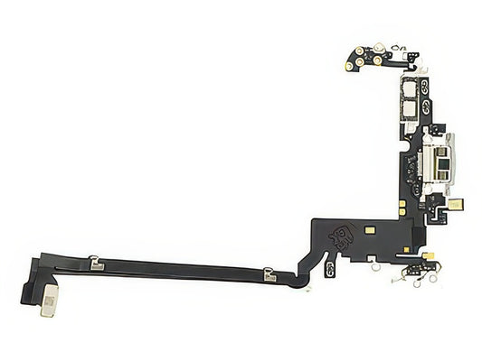 Flat Cable + Connettore Ricarica Vers. Sim + Esim Argento senza logo per Apple iPhone 17 Pro Max