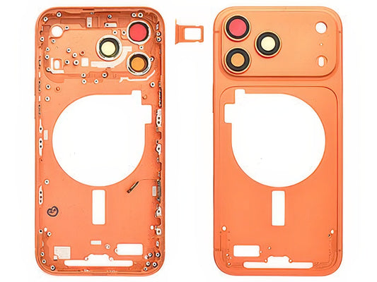Frame in metallo + Tasti Laterali + Vetrino Camera Arancione per Apple iPhone 17 Pro Max