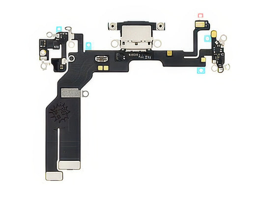 Flat cable + Connettore Ricarica + Microfono Nero senza logo per Apple iPhone 17e