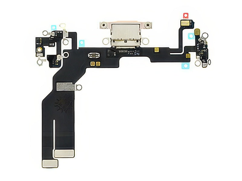 Flat Cable + Connettore Ricarica + Microfono Rosa senza logo per Apple iPhone 17e