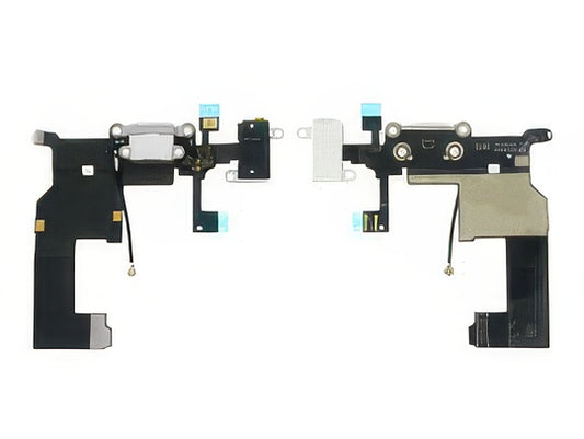 Flat cable + Jack Audio + Microfono + Connettore di Ricarica Bianco senza logo per Apple iPhone 5