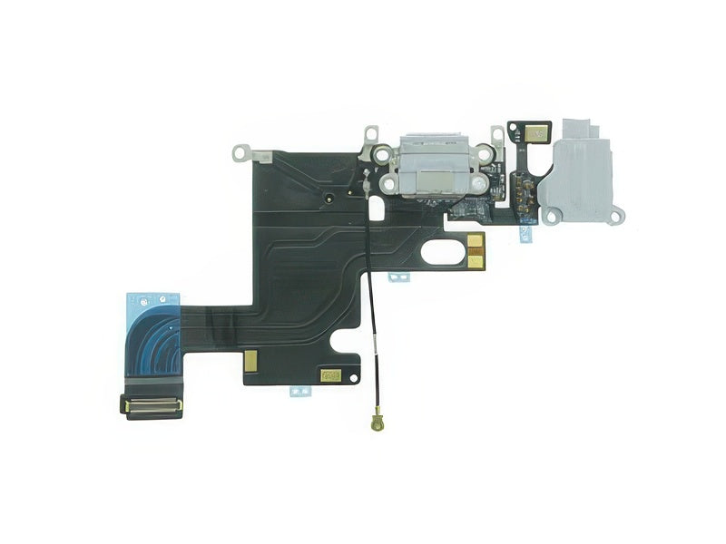 Flat cable + Jack Audio + Connettore Ricarica + Microfono Grigio Chiaro senza logo per Apple iPhone 6