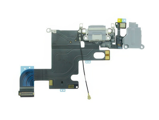 Flat cable + Jack Audio + Connettore Ricarica + Microfono Grigio Scuro senza logo per Apple iPhone 6