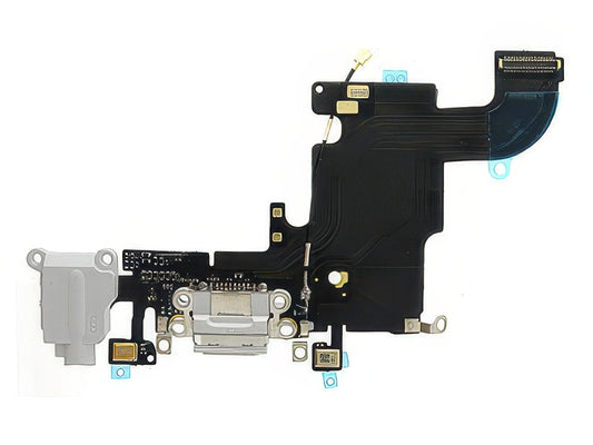 Flat cable + Jack Audio + Connettore Ricarica + Microfono Grigio Chiaro senza logo per Apple iPhone 6s