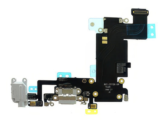 Flat cable + Jack Audio + Connettore Ricarica + Microfono Grigio Chiaro senza logo per Apple iPhone 6s Plus