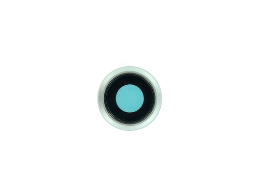 Anello Esterno Camera Posteriore + Vetrino Argento per Vers. Bianco per Apple iPhone 8