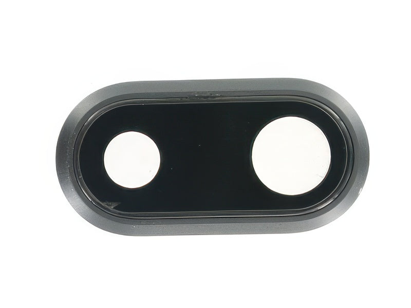 Anello Esterno Camera Posteriore + Vetrino Nero per Apple iPhone 8 Plus