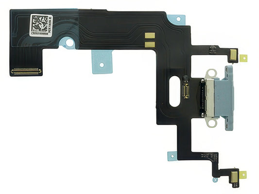 Flat cable + Connettore Ricarica + Microfono Blu senza logo per Apple iPhone Xr