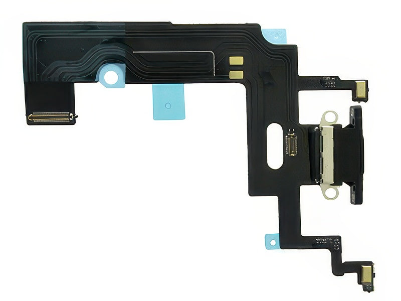 Flat cable + Connettore Ricarica + Microfono Nero senza logo per Apple iPhone Xr