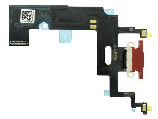 Flat cable + Connettore Ricarica + Microfono Rosso senza logo per Apple iPhone Xr