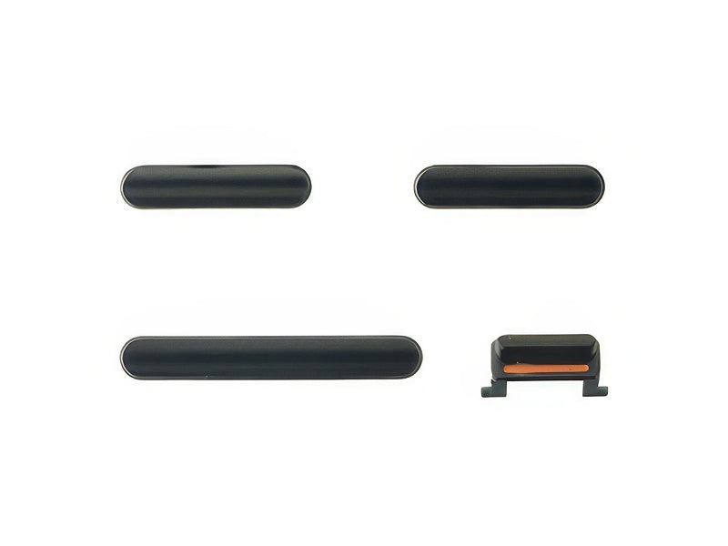 Set 4 Tasti esterni laterali completo Nero per Apple iPhone Xr