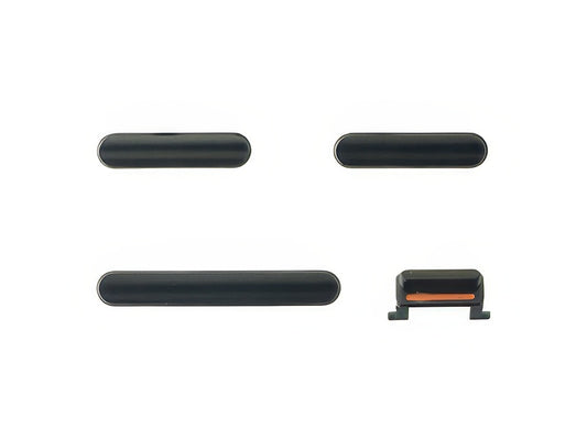 Set 4 Tasti esterni laterali completo Nero per Apple iPhone Xr