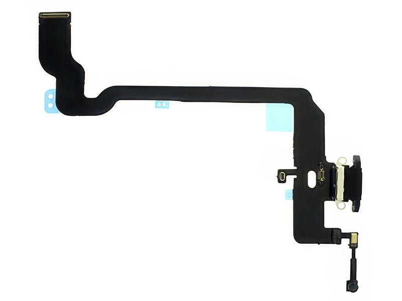 Flat cable + Connettore Ricarica + Microfono Nero senza logo per Apple iPhone Xs