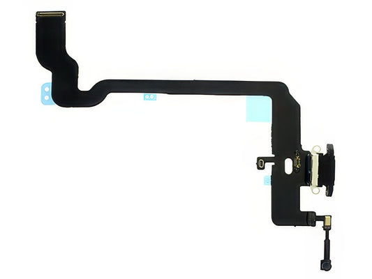 Flat cable + Connettore Ricarica + Microfono Nero senza logo per Apple iPhone Xs