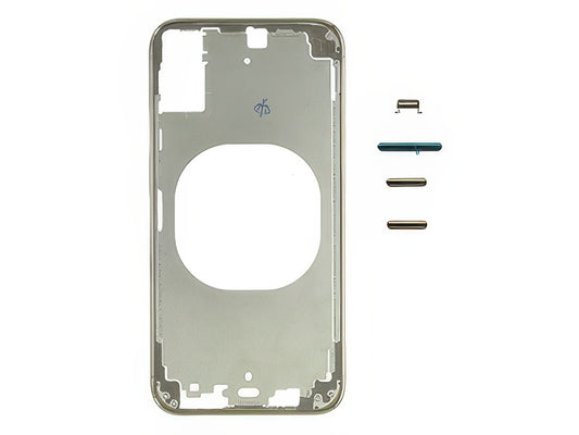 Frame in metallo +Tasti Laterali + Sportellino Sim senza logo Oro per Apple iPhone Xs