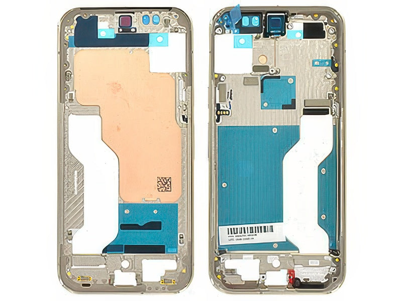 Guscio frontale + Frame Supporto LCD e Touchscreen + Tasti Laterali Cretan Grey per Google Pixel 10 Pro