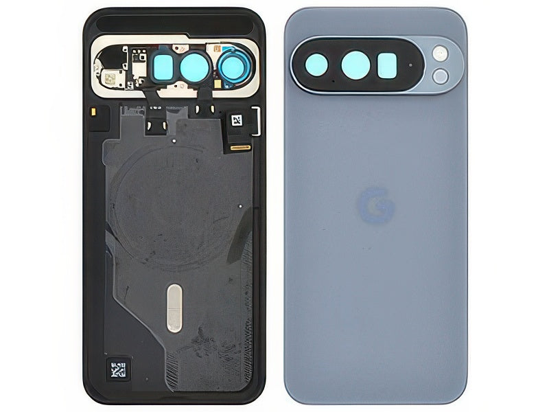 Cover Batteria + Vetrino Camera + Antenna NFC Argento Grigio per Google Pixel 10 Pro XL