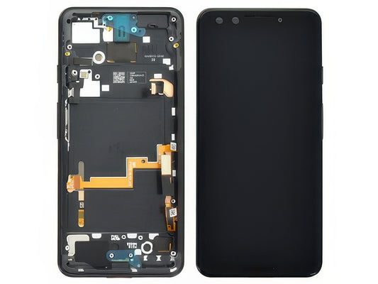 Lcd + Touch Screen + Frame + Tasti Laterali Just Black per Google Pixel 3