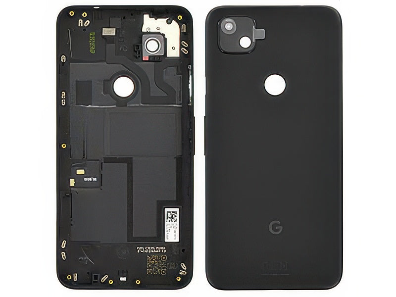 Cover Batteria + Vetrino Camera Nero per Google Pixel 4a 4G