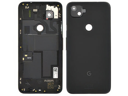 Cover Batteria + Vetrino Camera Nero per Google Pixel 4a 4G