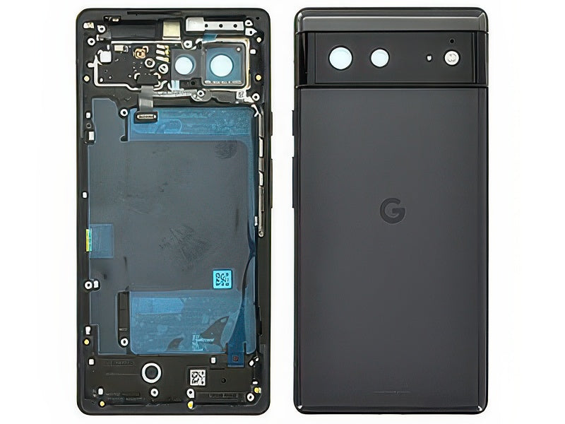 Cover Batteria + Vetrino Camera + Tasti Laterali Nero per Google Pixel 6
