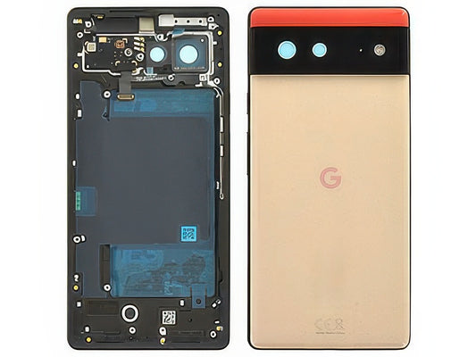Cover Batteria + Vetrino Camera + Tasti Laterali Kinda Coral per Google Pixel 6