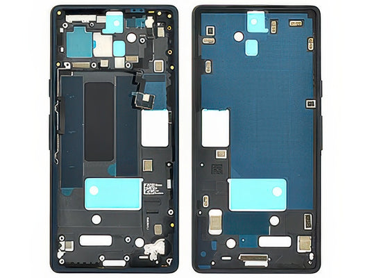 Guscio frontale + Frame Supporto LCD e Touchscreen + Tasti Laterali Charcoal per Google Pixel 7a 5G