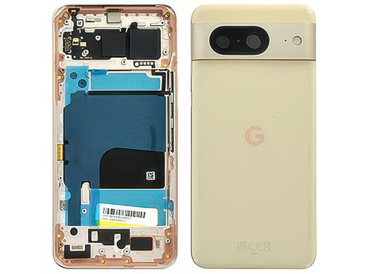Cover Batteria + Vetrino Camera + Tasti Laterali + Microfono Rosa per Google Pixel 8 5G