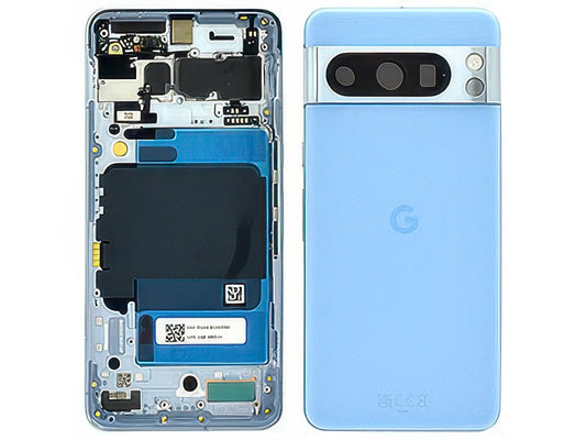 Cover Batteria + Frame + Vetrino Camera + Tasti Laterali Sky blue per Google Pixel 8 Pro 5G