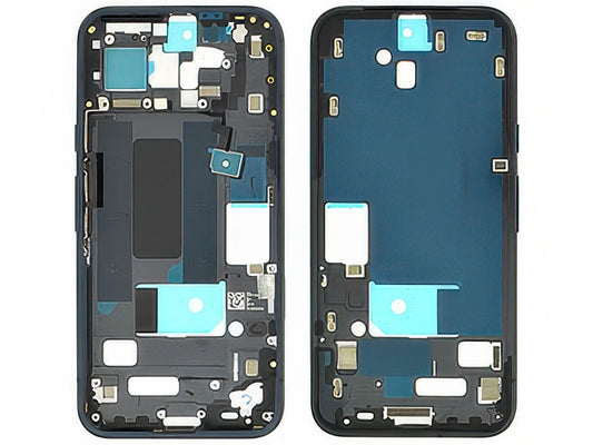 Guscio frontale + Frame Supporto LCD e Touchscreen + Tasti Laterali Nero Obsidian per Google Pixel 8a 5G