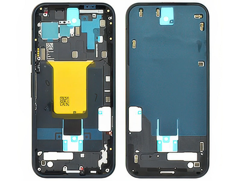 Guscio frontale + Frame Supporto LCD e Touchscreen + Tasti Laterali Nero Obsidian per Google Pixel 9a