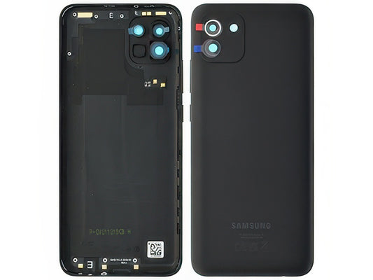 Cover Batteria + Tasti Laterali + Vetrino Camera Nero per Samsung SM-A035 Galaxy A03