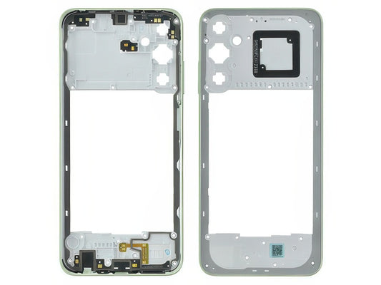 Guscio frontale + Frame Supporto Lcd + Antenna NFC + Tasto Volume Verde Chiaro per Samsung SM-A057 Galaxy A05s