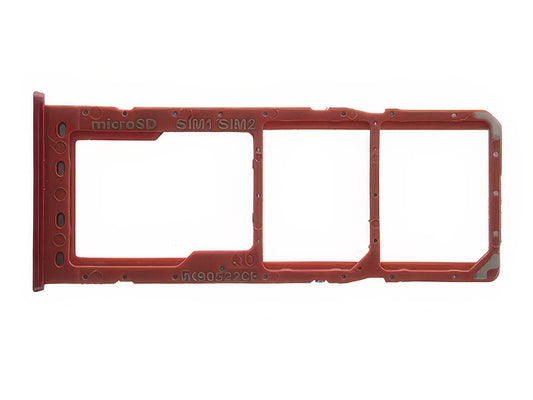 Sportello Dual Sim card/SD Card + Alloggio Rosso per Samsung SM-A105 Galaxy A10